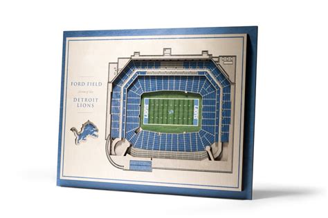 Detroit Lions 3D Stadium View Wall Art - 817285028991