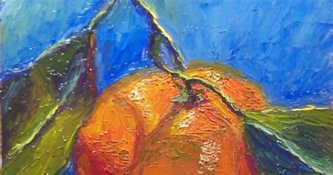 Art by Prerana Kulkarni: Day 1 - 30 in 30 Challenge Jan 2015 - Satsuma Tangerine - SOLD