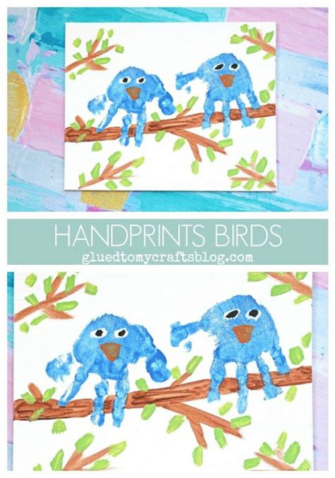 Handprint & Footprint Bird Keepsake Canvas For Spring | Bird crafts preschool, Animal crafts ...