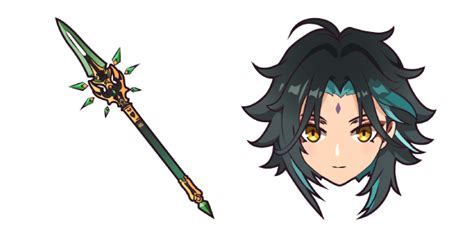 Genshin Impact Xiao and Primordial Jade Winged-Spear cursor – Custom Cursor