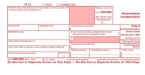 Printable 1099 NEC Form 2025 | 2025 Payroll Calendar