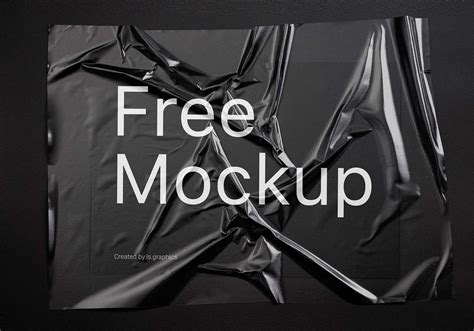 Free Plastic Wrinkled Reflections Mockup (PSD)