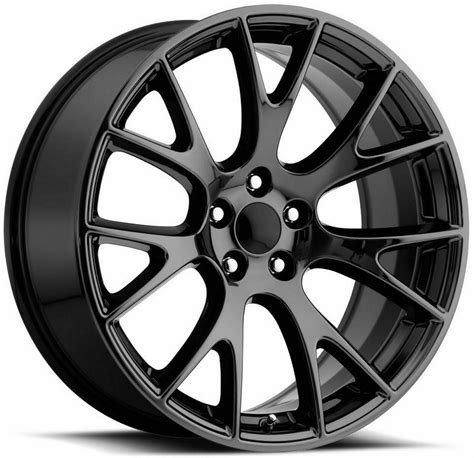 20x9.5" Dodge Challenger SRT Hellcat OE Factory Replica Wheels Gloss Black Rims