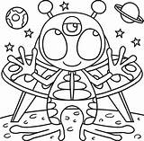 UFO Alien Space Coloring Page For Kids 10993815 Vector Art At Vecteezy sketch template