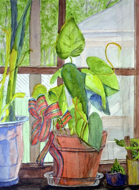 Window Sill Painting by James Pinkerton - Fine Art America