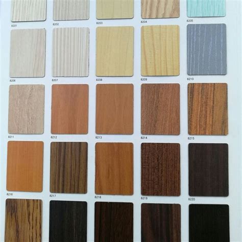 the color chart for different types of wood