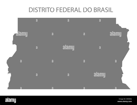 Federal district Brazil Map grey Stock Photo - Alamy