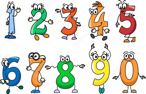 Cartoon numbers ⬇ Vector Image by © virinaflora | Vector Stock 13736629