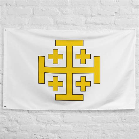 Kingdom of Jerusalem Flag 100% Polyester With 2 Iron Grommets Catholic Flags - Etsy