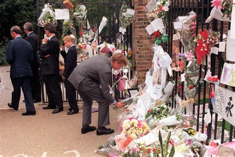 Prince William and Prince Harry Looking at Diana Tributes | POPSUGAR ...