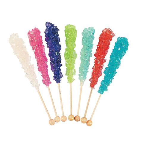 Crystal Rock Candy Pops. Everyone loves these nostalgic lollipops! Each 4 1/2" sucker is on a 3 ...