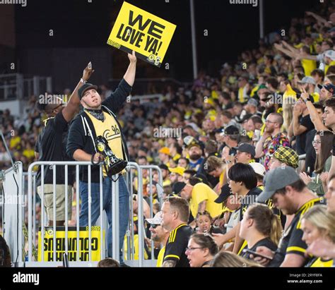 Columbus, Ohio, USA. 30th Sep, 2023. Columbus Crew fans cheer their ...