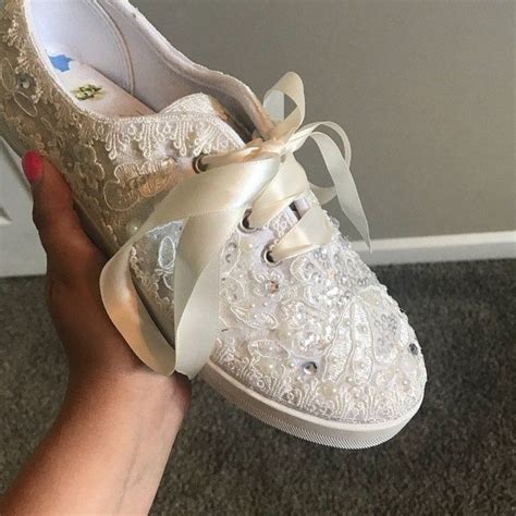 Wedding Bridal Tennis Shoes Sneakers Flats chic ivory or | Etsy in 2020 | Wedding sneakers ...