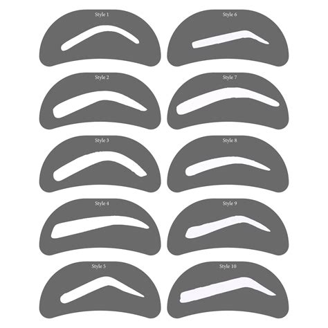 Eyebrow Printable Stencils - Customize and Print