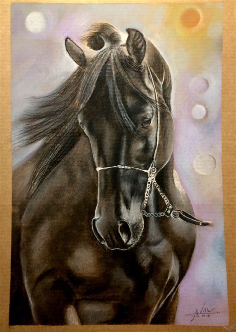 Black horse | Caballos, Pintura y dibujo, Pinturas