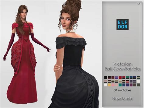 Elfdor's Victorian Ball Gown Patricia | Victorian ball gown, Victorian ball gowns, Sims 4 dresses