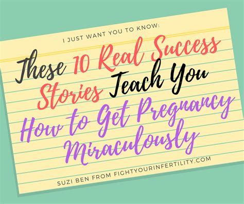 These 10 Real Success Stories Teach You How to Get Pregnancy Miraculously - Fight Your Infertility