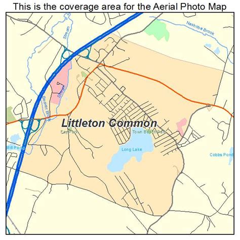 Aerial Photography Map of Littleton Common, MA Massachusetts