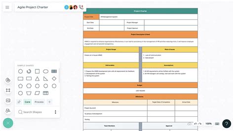 Agile Project Charter | Agile Project Charter Templates | Creately