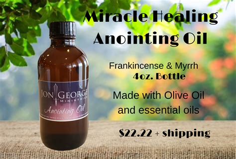 Miracle Healing Anointing Oil - Jon George Ministries