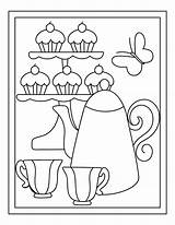 Tea Party Coloring Pages For Kids Printable sketch template