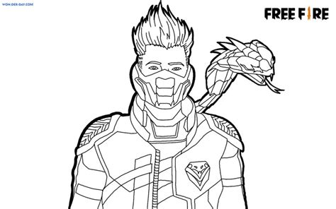 Free Fire coloring pages. Print for free in A4 format