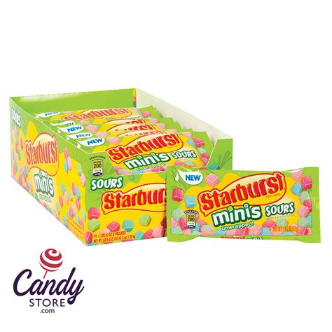 Starburst Minis Sours Unwrapped 24ct Bags - CandyStore.com