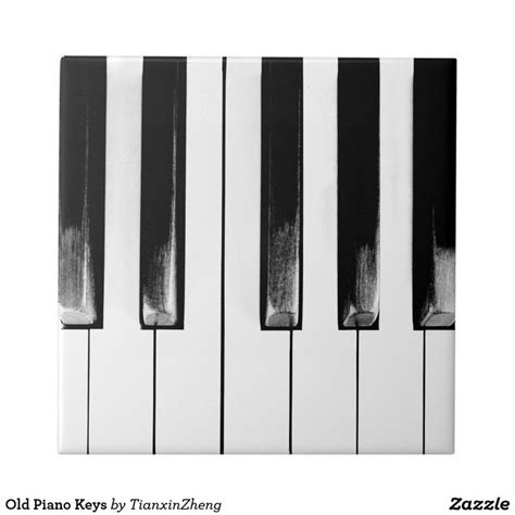 Old Piano Keys Ceramic Tile | Zazzle | Piano keys, Old pianos, Ceramic tiles