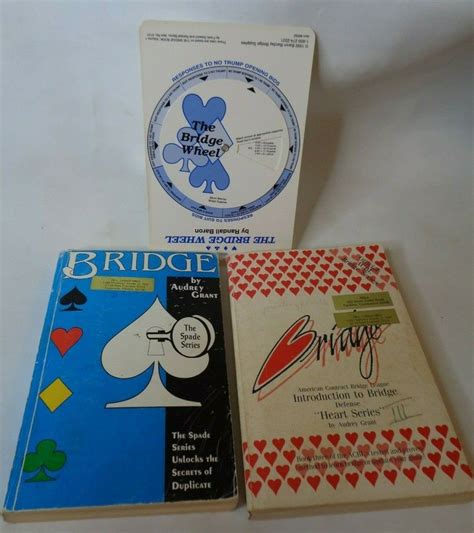 Bridge Card Game Audrey Grant Lot 2 Books Vintage Wheel - Etsy