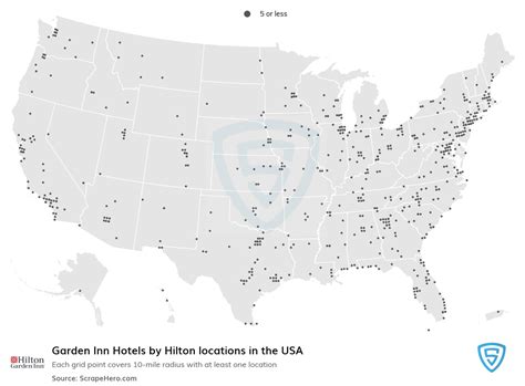 Number of Garden Inn Hotels by Hilton locations in the USA in 2024 | ScrapeHero