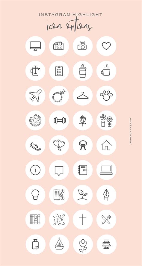 Instagram Highlight Cover Icons Pack | Instagram icons, Instagram ...