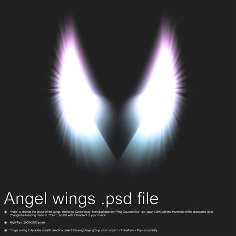 Angel Wings PSD File by Pokehkins on DeviantArt