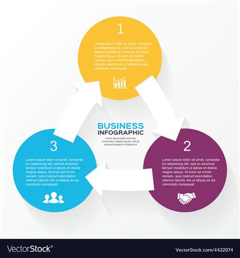 Triangle infographic template for cycle Royalty Free Vector