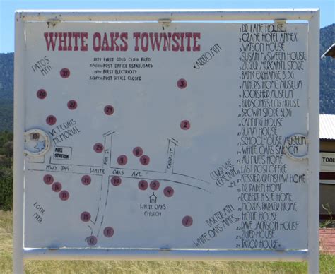 White Oaks Steel Map – White Oaks New Mexico Goldrush