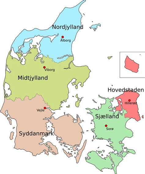 Denmark Regions Label • Mapsof.net