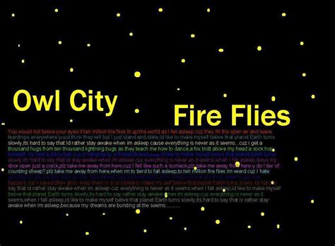 Owl City Fireflies Wallpapers - Wallpaper Cave