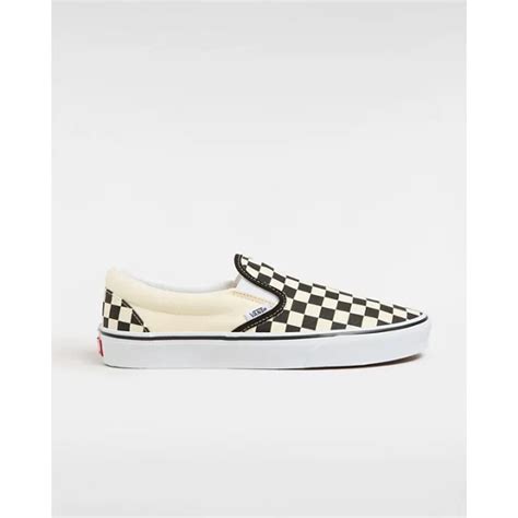 Checkerboard Classic Slip-On Shoes | Black, White | Vans