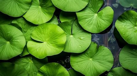 Mesmerizing Lotus Leaves A Textured Background, Waterlily, Water Lily, Lotus Pond Background ...