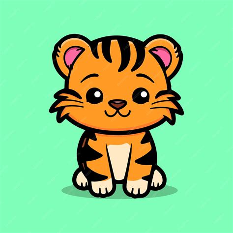 Premium Vector | Cartoon tiger drawing - a cute tiger by the - goods