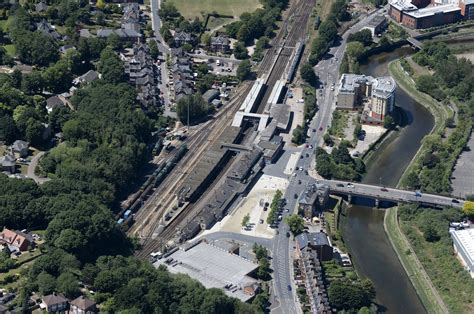 Ipswich train station aerial image - a photo on Flickriver