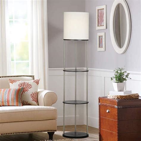 2 in 1: Floor Lamps with Shelves for Living Room or Bedroom