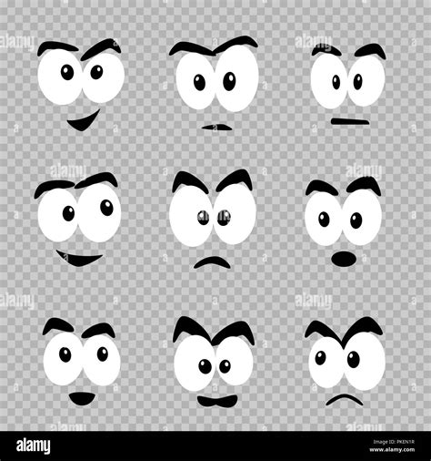 cartoon eyes template set Stock Vector Image & Art - Alamy