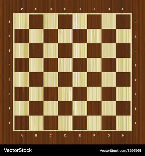 Wooden chess board Royalty Free Vector Image - VectorStock