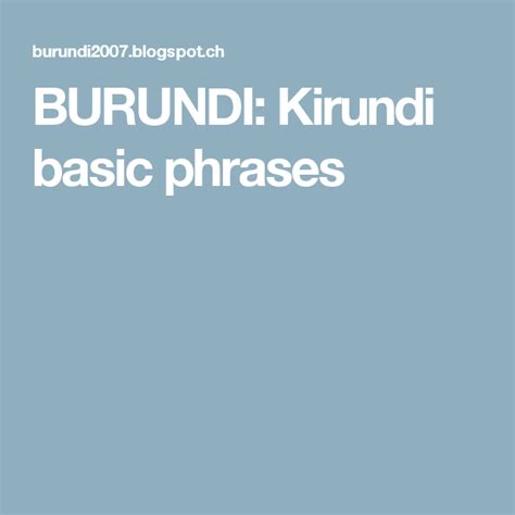 KIRUNDI PHRASES PDF