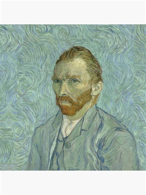 "Van Gogh self portrait blue green art painting self portrait" Throw ...