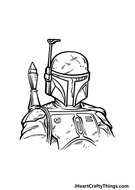 Jango Fett Helmet Drawing