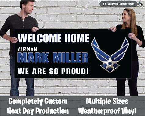 Custom U.S. AIR FORCE BANNER Vinyl Welcome Home or | Etsy | Banner, Military poster, Graduation ...