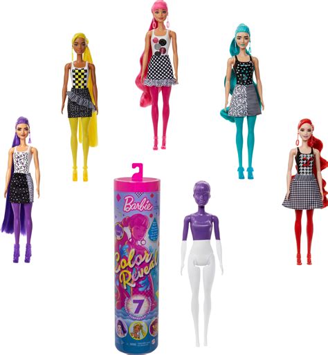 Barbie Color Reveal Doll with 7 Surprises for Kids 3 Years Old & Up ...