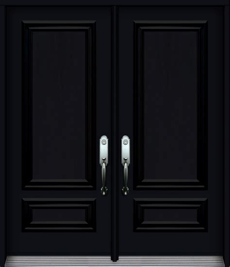 NB5410 Steel double door with decorative panels (Black) ⋆ Portatec