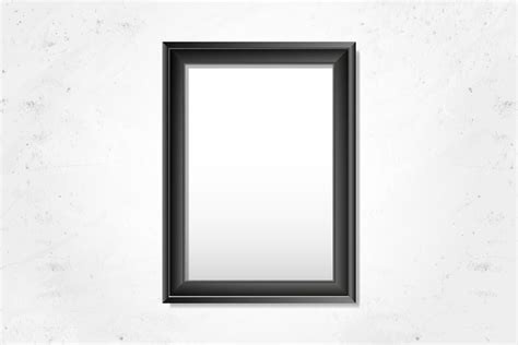 Black frame mockup on a wall | Free Vector Mockup - rawpixel